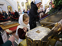 Мошчы прападобных Ефрасінні Полацкай і Ефрасінні Маскоўскай прыбылі ў Мінск