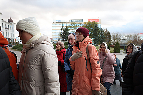 Прыхаджане Святадухаўскага кафедральнага сабора Мінска