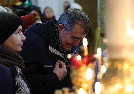 Урачыстае богаслужэнне ў Святадухаўскім кафедральным саборы Мінска