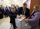 У час адкрыцця ўчастка для галасавання №73 г. Мінска