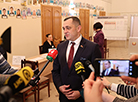 Старшыня Віцебскага аблвыканкама Аляксандр Субоцін на ўчастку для галасавання №16 г. Віцебска