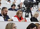 Журналисты на пресс-конференции Президента Александра Лукашенко