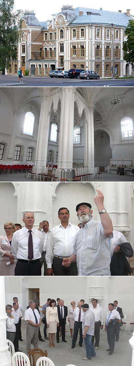 Festival participants visit the Great Synagogue of Grodno 