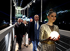 Ceremony to open the pedestrian bridge over the Neman River