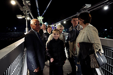 Ceremony to open the pedestrian bridge over the Neman River