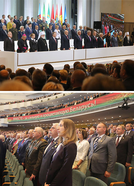 Minute of silence in memory of WWII victims at Belarusian People’s Congress