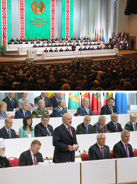 Аляксандр Лукашэнка адкрыў V Усебеларускі народны сход