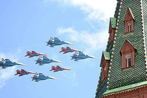 Воздушная часть парада в Москве