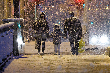 April snowfall in Minsk