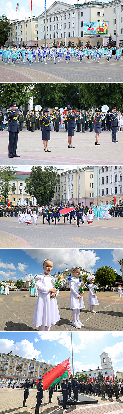 Торжественный митинг в честь госсимволов Беларуси в Бресте