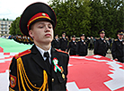 Церемония чествования госсимволов Беларуси в Могилеве