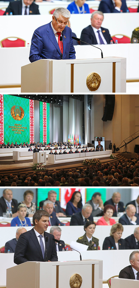 Delegates of the Belarusian People's Congress discuss the main provisions of the draft program on Belarus' social and economic development in 2016-2020