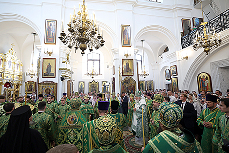 Patriarch Kirill leads divine service in Holy Spirit Cathedral in Minsk