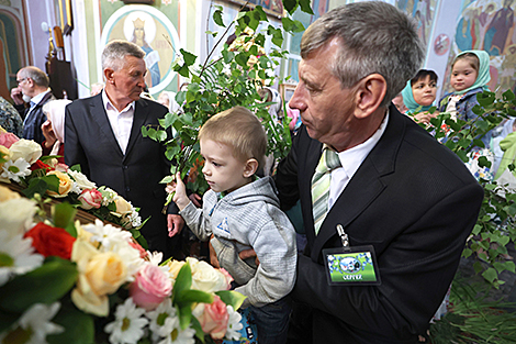 Дзень Святой Троіцы адсвяткавалі ў Гродзенскім Свята-Раства-Багародзічным жаночым манастыры