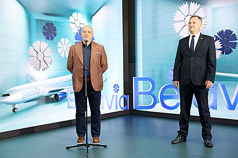 Belavia Director General Igor Cherginets, Belarusian Transport and Communications Minister Aleksei Lyakhnovich