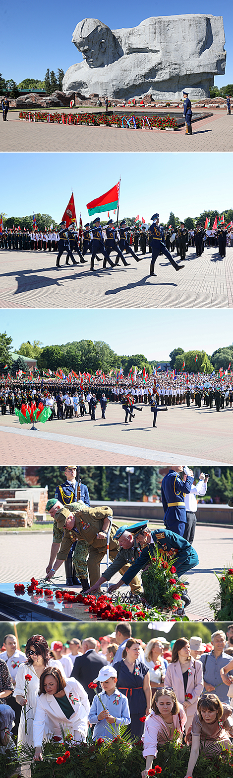 Митинг и возложение цветов к Вечному огню в Брестской крепости