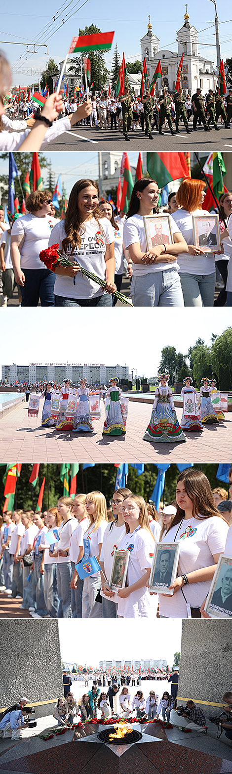 Маршам Пераможцаў стартавалі Дні моладзі ў фестывальным Віцебску