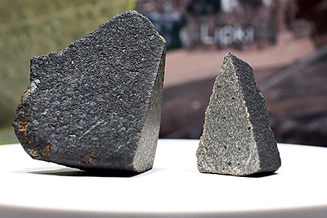 Fragments of the meteorite found near Smolevichi 