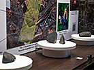 Fragments of meteorite on display at the Minsk Planetarium