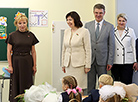 Attending the opening of Minsk School No.4 were Chairwoman of the Council of the Republic Natalya Kochanova and Minsk Mayor Vladimir Kukharev