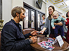 People's Artist of Belarus Anton Kravchenko during an autograph session