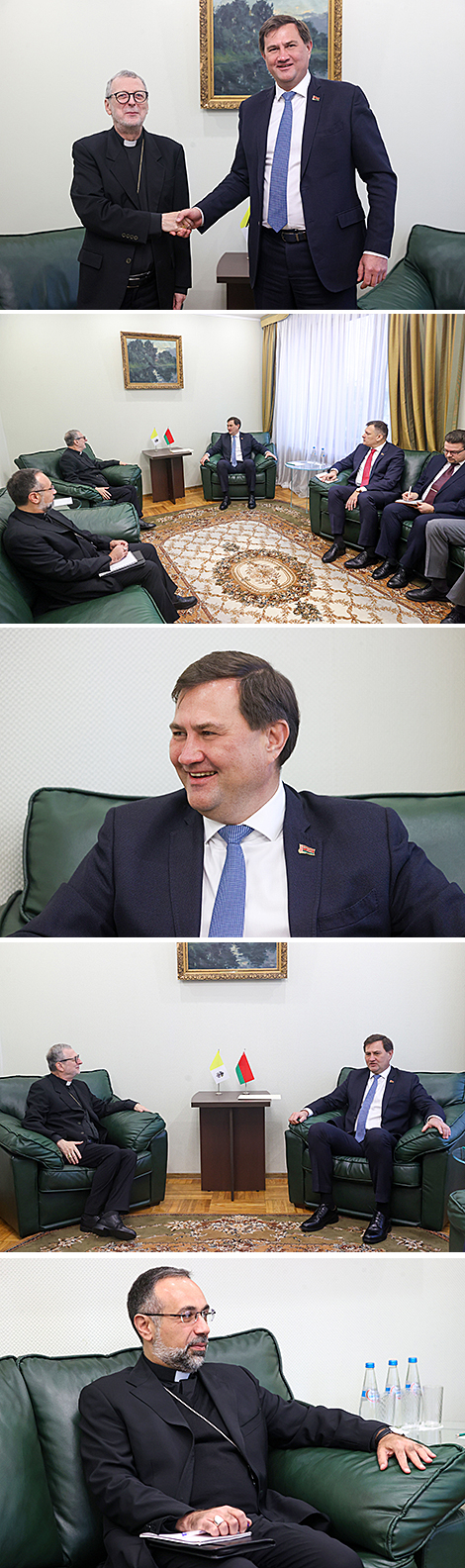 Встреча кардинала Клаудио Гуджеротти с министром иностранных дел Беларуси Максимом Рыженковым