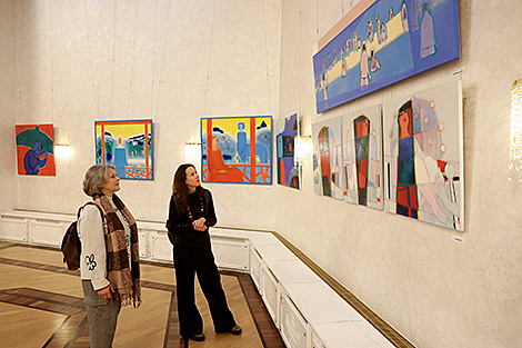 Адкрыццё выставы карцін жывапісца, члена Беларускага саюза мастакоў Васіля Касцючэнкі