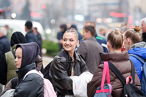 明斯克体育宫体育产业百年庆典活动前