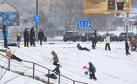 Зимние детские забавы в Бресте