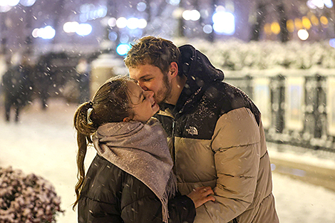 Снежный вечер в Минске