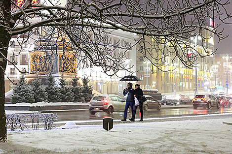 Ноябрьский снегопад в Минске