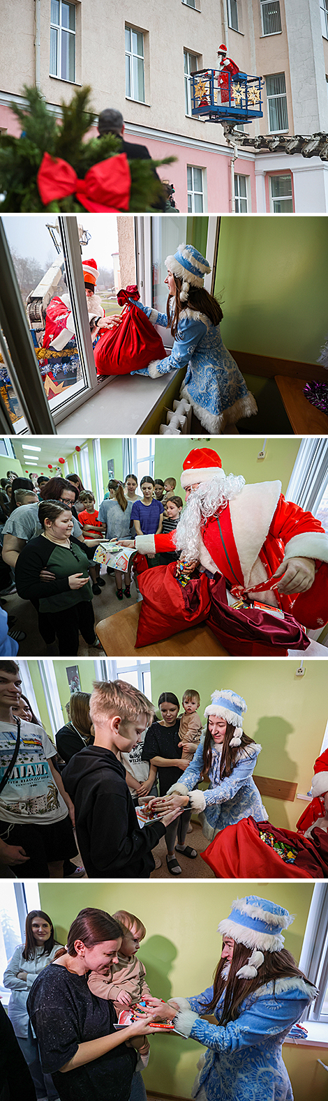 Новогодние подарки через окошки – энергетики поздравили пациентов детской больницы Гродно