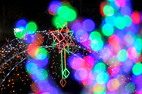 Новогодняя иллюминация в Могилеве 