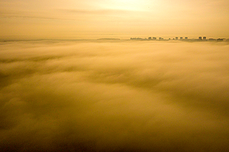 Туманное утро над Гродно