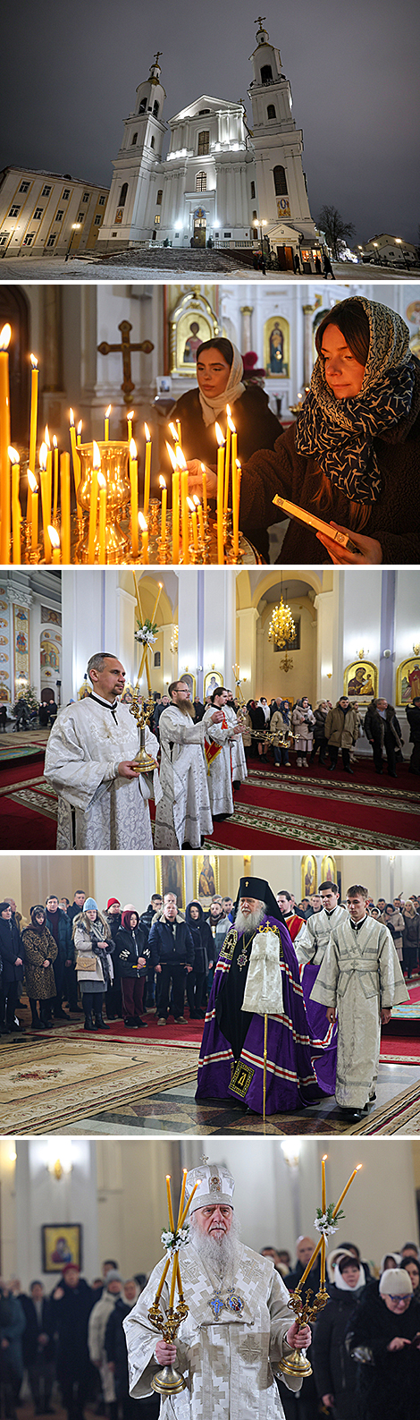 Рождественское богослужение в Свято-Успенском кафедральном соборе в Витебске