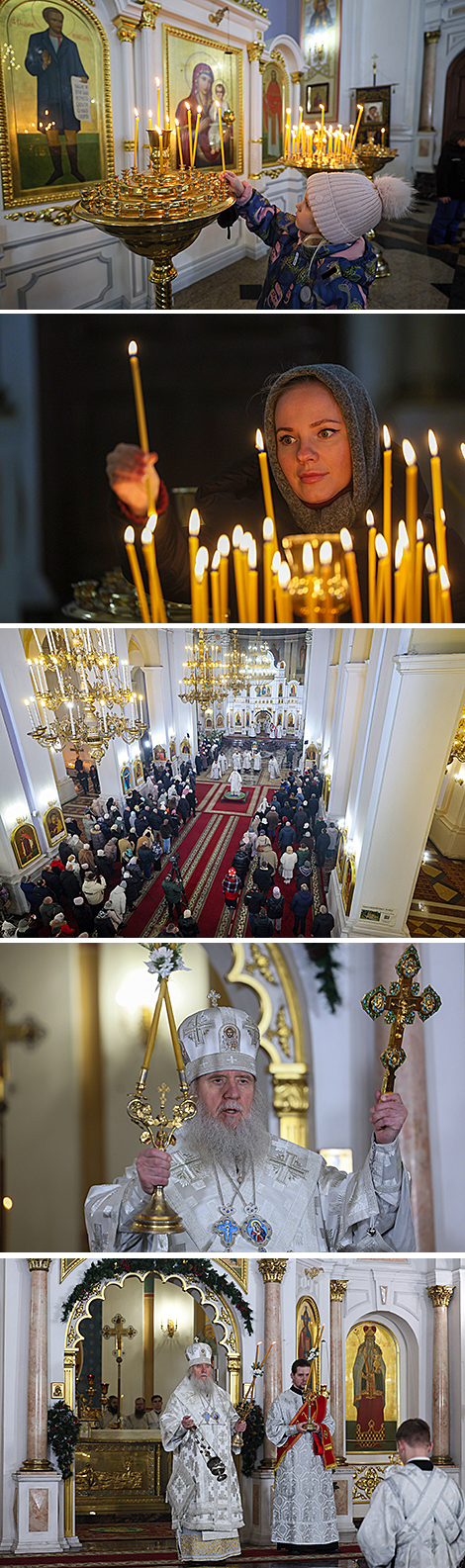 Рождественское богослужение в Свято-Успенском кафедральном соборе в Витебске