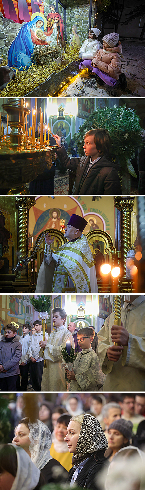 Рождественское богослужение в гродненском Свято-Рождество-Богородичном женском монастыре