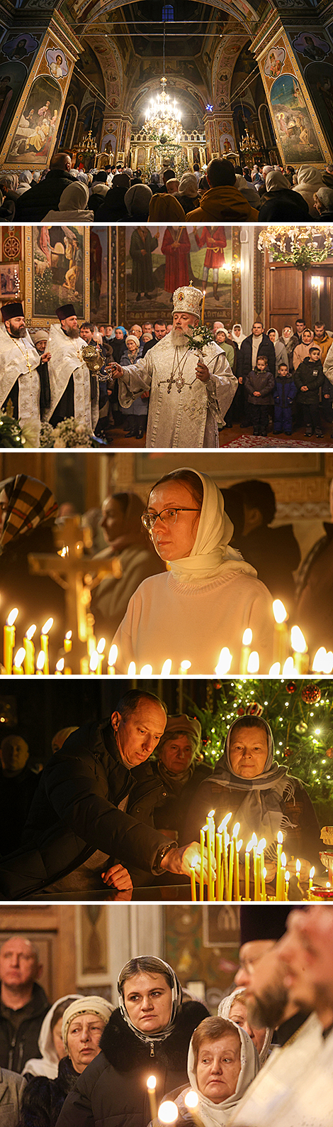 Рождественское богослужение в Свято-Николаевском гарнизонном соборе в Бресте 
