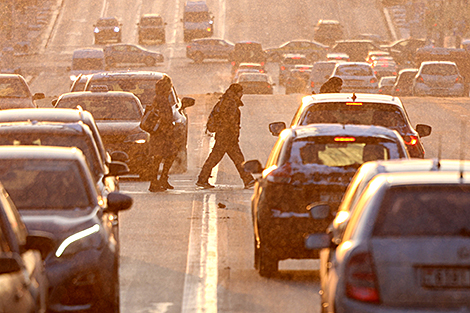 Солнечный январский день в Минске