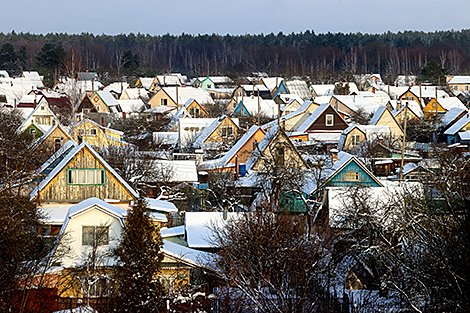 Морозная зима в белорусской глубинке