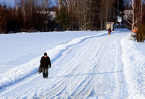 Морозная зима в белорусской глубинке