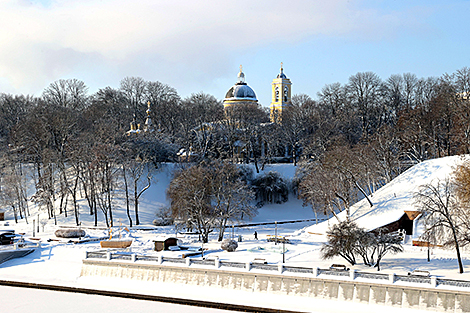 Морозный зимний день в Гомеле