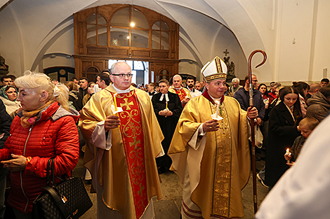 Easter vigil at St. Francis Xavier Cathedral in Grodno