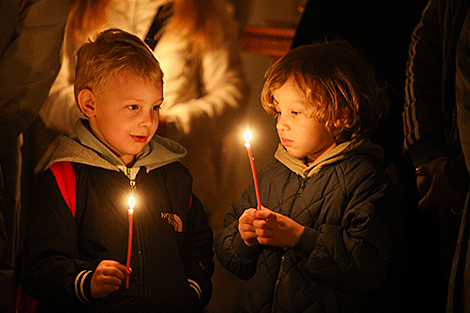 Divine service at the Church of the Exaltation of the Holy Cross in Brest