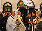 Divine service at the Church of the Exaltation of the Holy Cross in Brest