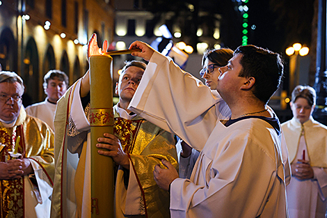 Festive liturgy at the Cathedral of Saint Virgin Mary in Minsk
