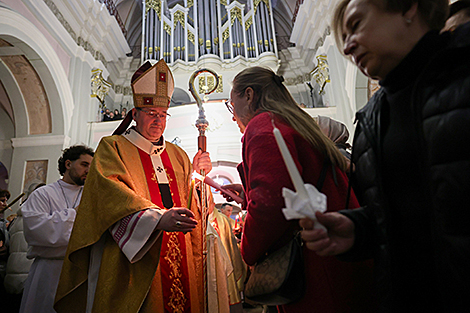 Festive liturgy at the Cathedral of Saint Virgin Mary in Minsk