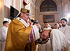 Divine service at Cathedral of Saint Virgin Mary in Minsk