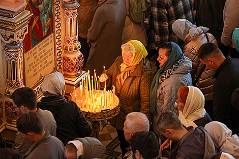 Вербная нядзеля ва Усіхсвяцкім храме ў Мінску