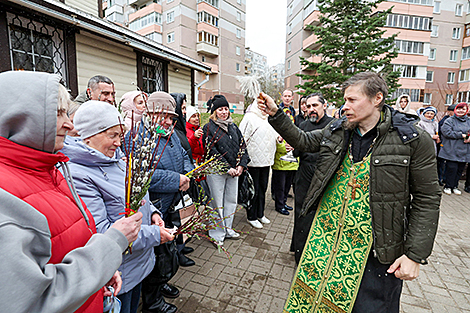 Асвячэнне вярбы ў Храме Святога Апостала Андрэя Першазванага ў Віцебску